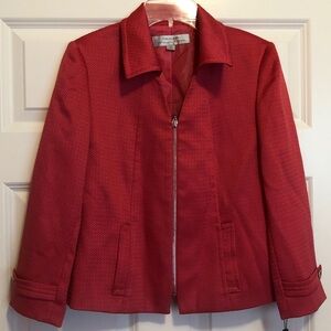 Tahari textured jacket, burnt orange, size 2. NWT